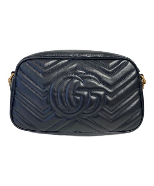 GUCCI（グッチ）GUCCI (グッチ) GGマーモント キルティング スモール ショルダーバッグ ブラックの古着・服飾アイテム