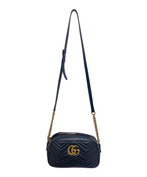 GUCCI（グッチ）GUCCI (グッチ) GGマーモント キルティング スモール ショルダーバッグ ブラックの古着・服飾アイテム