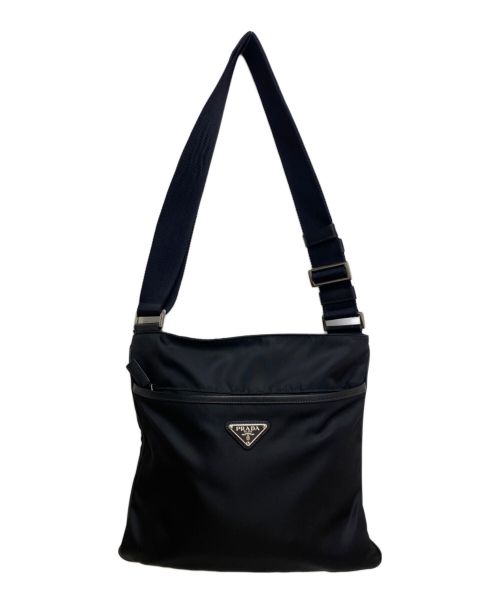 PRADA（プラダ）PRADA (プラダ) ナイロンショルダーバッグ ブラックの古着・服飾アイテム