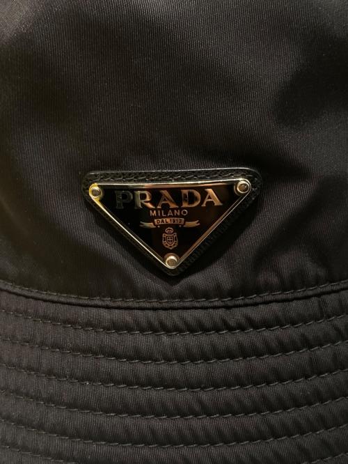 PRADA（プラダ）PRADA (プラダ) ナイロンバケットハット ブラック サイズ:Mの古着・服飾アイテム