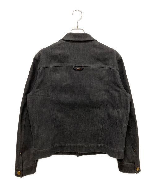 LOUIS VUITTON（ルイ ヴィトン）LOUIS VUITTON (ルイ ヴィトン) シャドーモノグラム ストレッチデニム ジャケット ブラック サイズ:52の古着・服飾アイテム