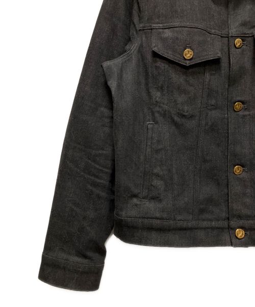 LOUIS VUITTON（ルイ ヴィトン）LOUIS VUITTON (ルイ ヴィトン) シャドーモノグラム ストレッチデニム ジャケット ブラック サイズ:52の古着・服飾アイテム