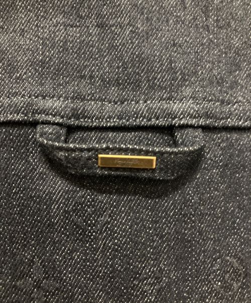 LOUIS VUITTON（ルイ ヴィトン）LOUIS VUITTON (ルイ ヴィトン) シャドーモノグラム ストレッチデニム ジャケット ブラック サイズ:52の古着・服飾アイテム
