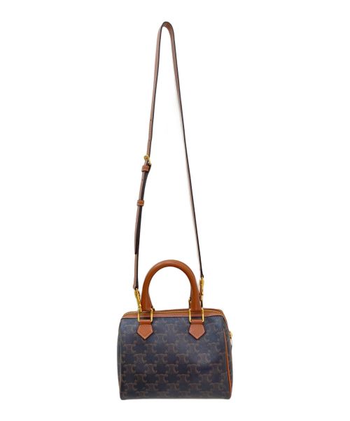 CELINE（セリーヌ）CELINE (セリーヌ) スモールボストンキュイルトリオンフ ブラウンの古着・服飾アイテム