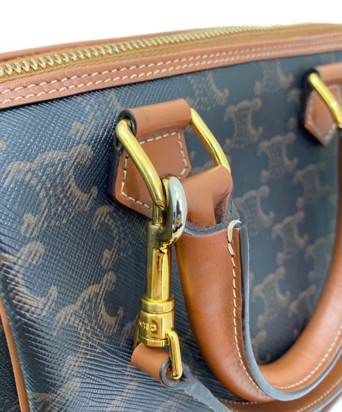 CELINE（セリーヌ）CELINE (セリーヌ) スモールボストンキュイルトリオンフ ブラウンの古着・服飾アイテム