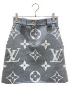 LOUIS VUITTONルイ ヴィトン）の古着「Monogram Giant Wool Skirt」｜グレー
