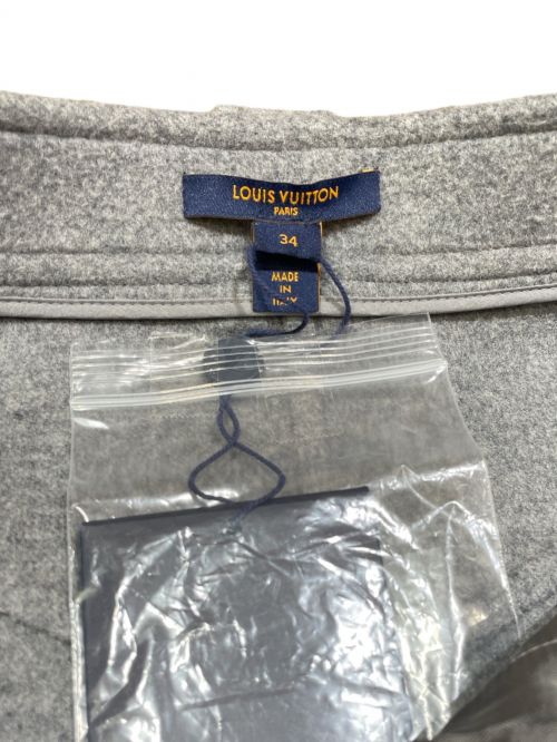 LOUIS VUITTON（ルイ ヴィトン）LOUIS VUITTON (ルイ ヴィトン) Monogram Giant Wool Skirt グレー サイズ:34 未使用品の古着・服飾アイテム
