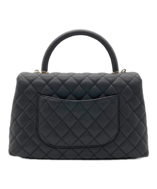 CHANEL（シャネル）CHANEL (シャネル) ココハンドルチェーンショルダーバッグ ブラック サイズ:28の古着・服飾アイテム