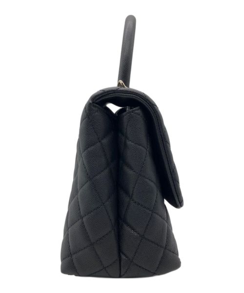CHANEL（シャネル）CHANEL (シャネル) ココハンドルチェーンショルダーバッグ ブラック サイズ:28の古着・服飾アイテム