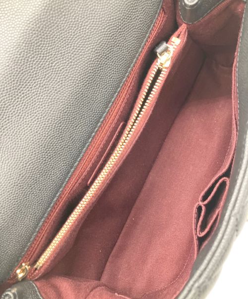 CHANEL（シャネル）CHANEL (シャネル) ココハンドルチェーンショルダーバッグ ブラック サイズ:28の古着・服飾アイテム