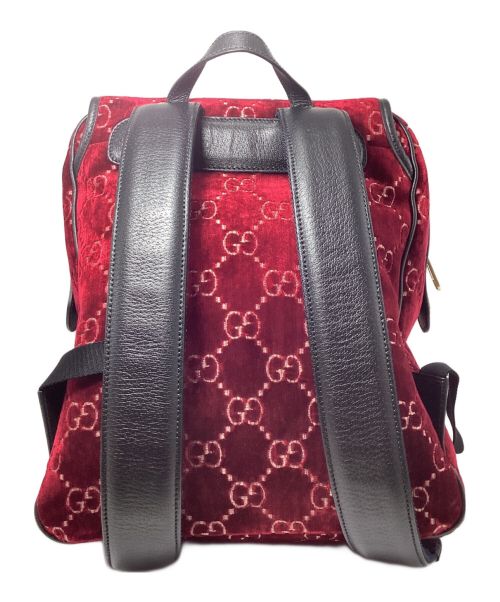 GUCCI（グッチ）GUCCI (グッチ) GG Velvet Bag Pack（GGベルベットバックパック） レッド サイズ:-の古着・服飾アイテム