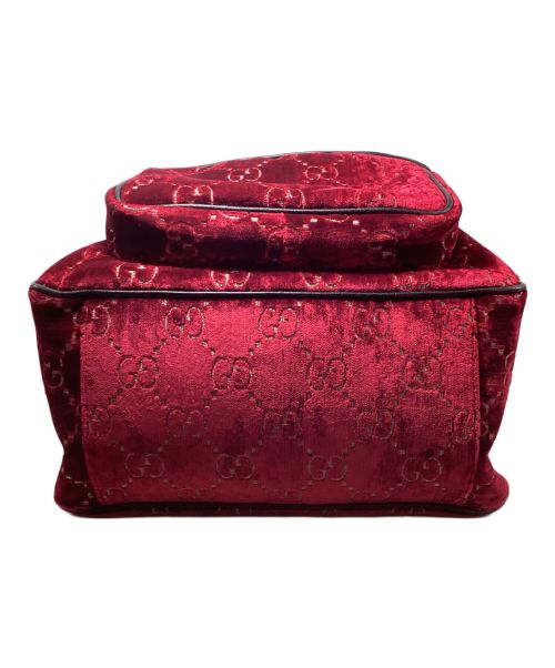 GUCCI（グッチ）GUCCI (グッチ) GG Velvet Bag Pack（GGベルベットバックパック） レッド サイズ:-の古着・服飾アイテム