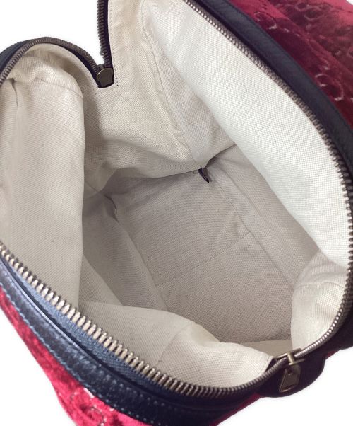 GUCCI（グッチ）GUCCI (グッチ) GG Velvet Bag Pack（GGベルベットバックパック） レッド サイズ:-の古着・服飾アイテム