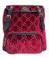 GUCCI（グッチ）の古着「GG Velvet Bag Pack（GGベルベットバックパック）」｜レッド