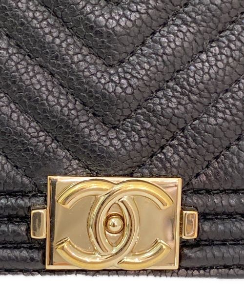 CHANEL（シャネル）CHANEL (シャネル) ボーイシャネルチェーンウォレット ブラックの古着・服飾アイテム