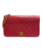 CHANELシャネル）の古着「チェーンショルダーバッグ」｜レッド×ゴールド