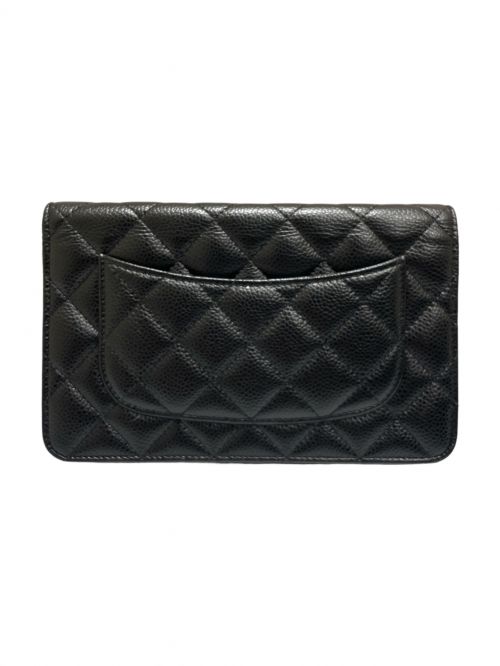 CHANEL（シャネル）CHANEL (シャネル) チェーンウォレット ブラック×ゴールドの古着・服飾アイテム
