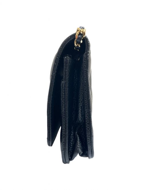 CHANEL（シャネル）CHANEL (シャネル) チェーンウォレット ブラック×ゴールドの古着・服飾アイテム