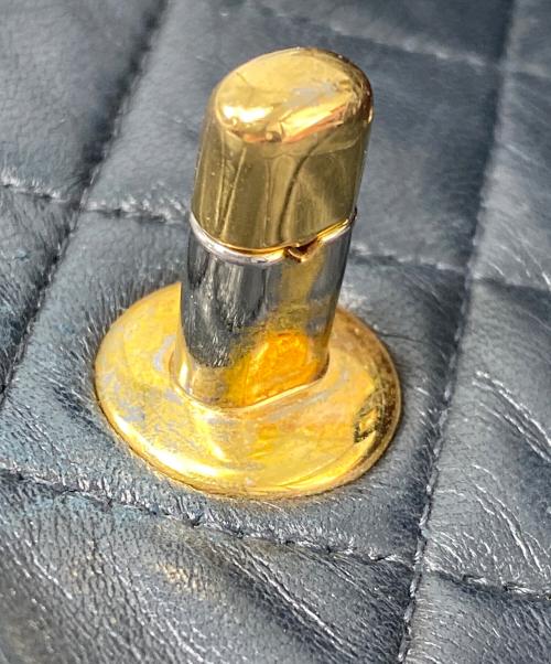 CHANEL（シャネル）CHANEL (シャネル) マトラッセ25/Wフラップチェーンショルダーバッグ ブラック サイズ:25の古着・服飾アイテム