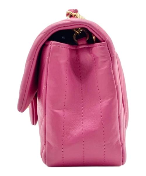 CHANEL（シャネル）CHANEL (シャネル) V-Stitch Matelasse Chain Shoulder/Vステッチ シェブロン チェーンショルダーバッグ ショッキングピンク サイズ:20//ミニ/MINIの古着・服飾アイテム