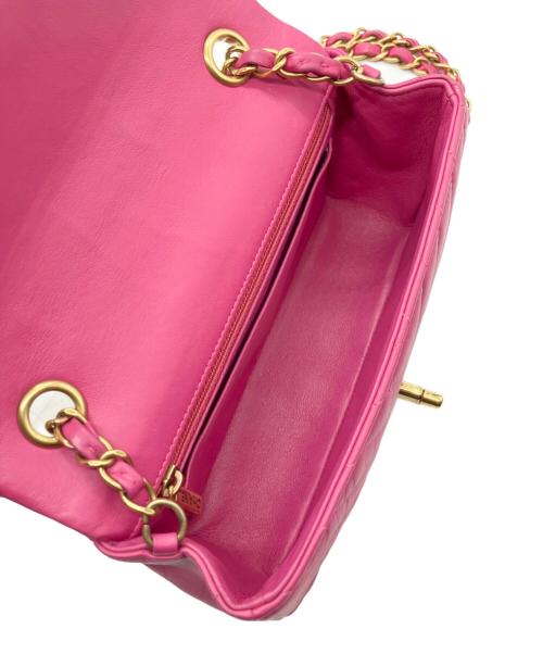 CHANEL（シャネル）CHANEL (シャネル) V-Stitch Matelasse Chain Shoulder/Vステッチ シェブロン チェーンショルダーバッグ ショッキングピンク サイズ:20//ミニ/MINIの古着・服飾アイテム