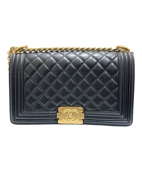 CHANEL（シャネル）CHANEL (シャネル) ボーイシャネル25 ブラック×ゴールド サイズ:25の古着・服飾アイテム
