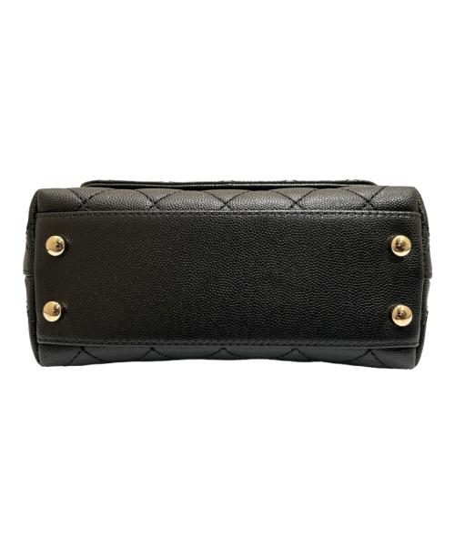 CHANEL（シャネル）CHANEL (シャネル) ココハンドルチェーンショルダーバッグ ブラック サイズ:18の古着・服飾アイテム