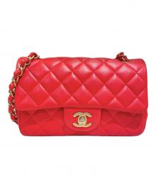 CHANEL（シャネル）の古着「ミニマトラッセ20 /チェーンショルダーバッグ」｜レッド×ゴールド金具