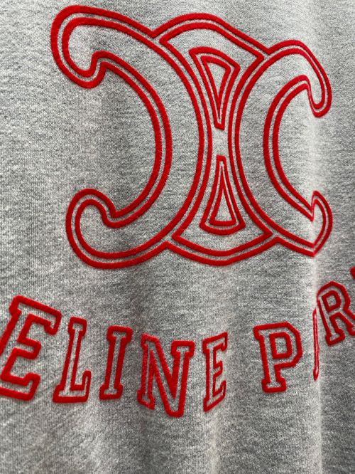 CELINE（セリーヌ）CELINE (セリーヌ) トリオンフカシミヤコットンスウェット グレー サイズ:XSの古着・服飾アイテム