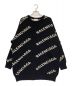 BALENCIAGA（バレンシアガ）の古着「オールオーバーロゴニット」｜ブラック