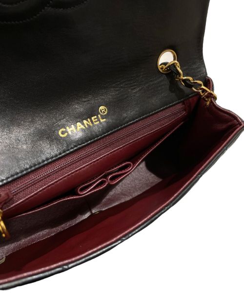 CHANEL（シャネル）CHANEL (シャネル) マトラッセ23/フルフラップチェーンショルダーバッグ ブラック×ゴールド サイズ:23の古着・服飾アイテム