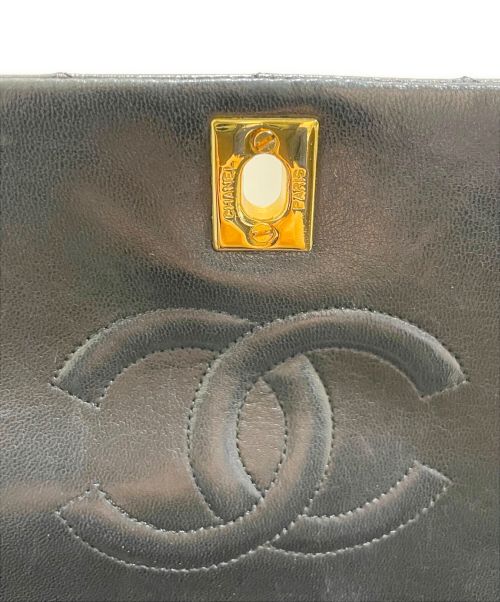 CHANEL（シャネル）CHANEL (シャネル) マトラッセ23/フルフラップチェーンショルダーバッグ ブラック×ゴールド サイズ:23の古着・服飾アイテム