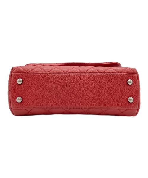 CHANEL（シャネル）CHANEL (シャネル) Matelasse Coco Handle XS 24 Top Handle Flap Bag/マトラッセ ココハンドル トップハンドルフラップバッグ レッド サイズ:XS/24の古着・服飾アイテム