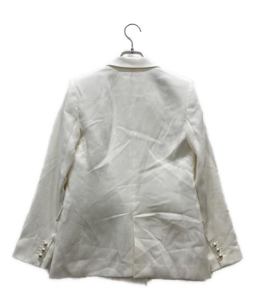 M-PREMIER（エムプルミエ）M-PREMIER (エムプルミエ) ピークドラペルダブルブレストジャケット ホワイト サイズ:36の古着・服飾アイテム