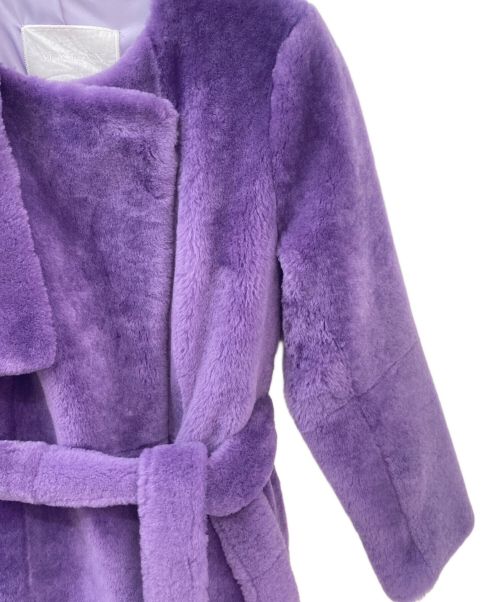 MYLAN（マイラン）MYLAN (マイラン) ムートン ベルテッドコート パープル サイズ:FREEの古着・服飾アイテム
