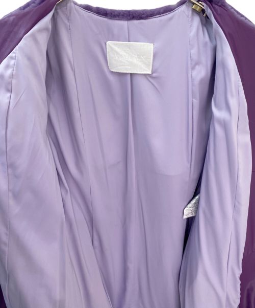 MYLAN（マイラン）MYLAN (マイラン) ムートン ベルテッドコート パープル サイズ:FREEの古着・服飾アイテム