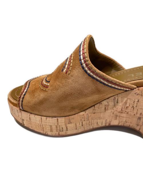 CHANEL（シャネル）CHANEL (シャネル) cork sole sandal ブラウン サイズ:37の古着・服飾アイテム