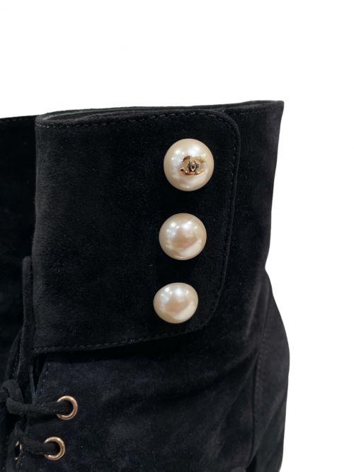 CHANEL（シャネル）CHANEL (シャネル) lace-up boots ブラック サイズ:37の古着・服飾アイテム