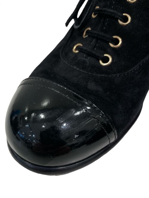 CHANEL（シャネル）CHANEL (シャネル) lace-up boots ブラック サイズ:37の古着・服飾アイテム