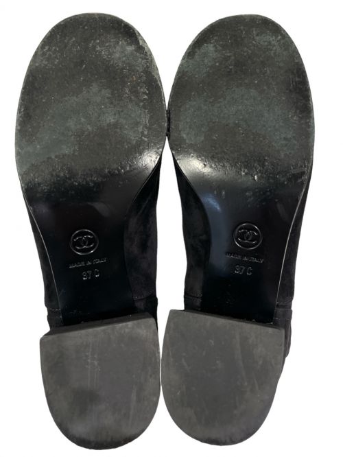 CHANEL（シャネル）CHANEL (シャネル) lace-up boots ブラック サイズ:37の古着・服飾アイテム