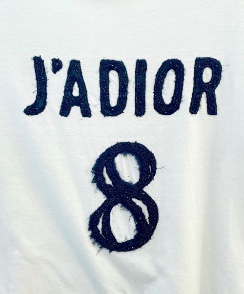 Christian Dior（クリスチャン ディオール）Christian Dior (クリスチャン ディオール) J'ADIOR8 スパンコール刺繍 Tシャツ ホワイト サイズ:XSの古着・服飾アイテム