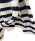 中古・古着 MYLAN (マイラン) Cashmere High Neck Border Knit Top ホワイト×ネイビー サイズ:Free：40000円