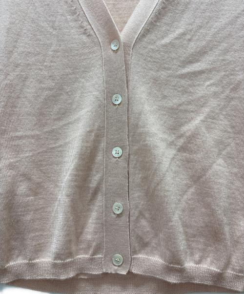 MIU MIU（ミュウミュウ）MIU MIU (ミュウミュウ) Vネックカーディガン ベージュ サイズ:40の古着・服飾アイテム