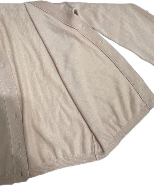 MIU MIU（ミュウミュウ）MIU MIU (ミュウミュウ) Vネックカーディガン ベージュ サイズ:40の古着・服飾アイテム