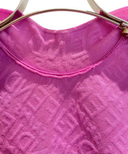 FENDI（フェンディ）FENDI (フェンディ) SKIMS ロゴ総柄モックネックワンピース パープル サイズ:40の古着・服飾アイテム