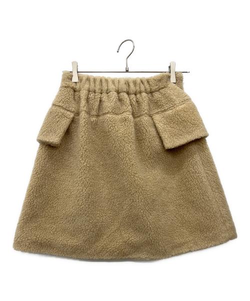 OBLI（オブリ）OBLI (オブリ) ボアミニスカート ベージュ サイズ:Freeの古着・服飾アイテム