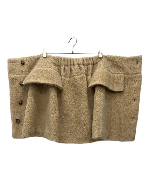 OBLI（オブリ）OBLI (オブリ) ボアミニスカート ベージュ サイズ:Freeの古着・服飾アイテム