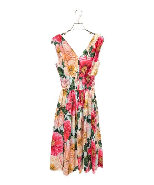 DOLCE & GABBANA（ドルチェ＆ガッバーナ）DOLCE & GABBANA (ドルチェ＆ガッバーナ) フラワープリントワンピース マルチカラー サイズ:40の古着・服飾アイテム