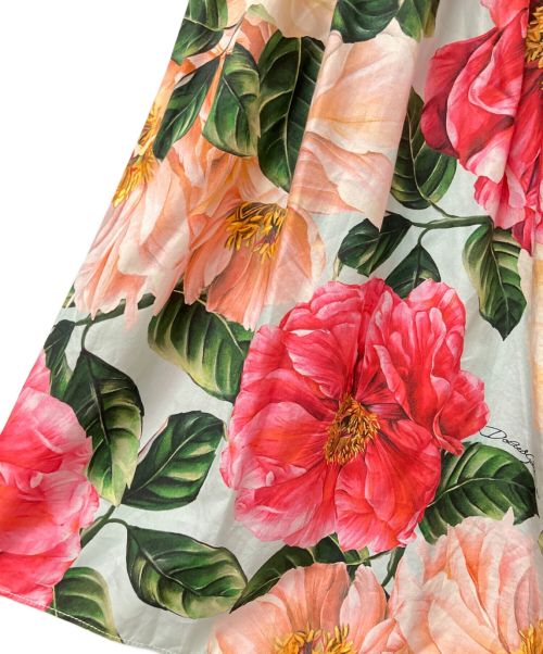 DOLCE & GABBANA（ドルチェ＆ガッバーナ）DOLCE & GABBANA (ドルチェ＆ガッバーナ) フラワープリントワンピース マルチカラー サイズ:40の古着・服飾アイテム