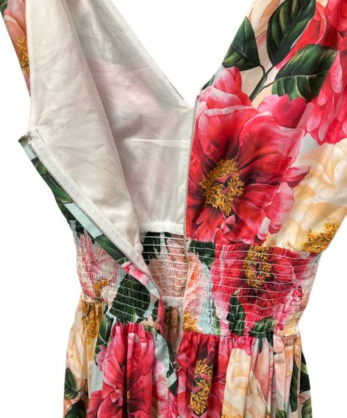 DOLCE & GABBANA（ドルチェ＆ガッバーナ）DOLCE & GABBANA (ドルチェ＆ガッバーナ) フラワープリントワンピース マルチカラー サイズ:40の古着・服飾アイテム